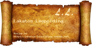 Lakatos Leopoldina névjegykártya